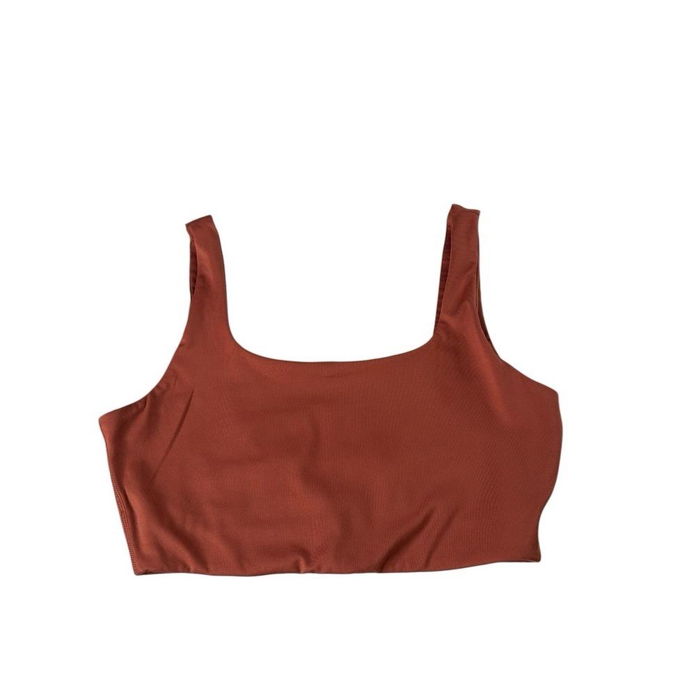 MADEWELL FLEX SQUARE-NECK SPORTS BRA IN BRICK‎ RED SIZE SMALL